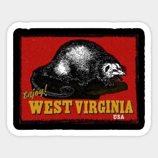 Vintage West Virginia Tourist Sticker